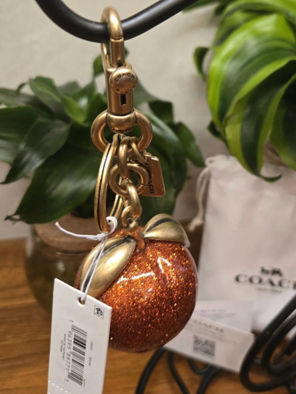 903 Coach x The Summer I Turned Pretty Peach Bag Charm Keychain NWT NEW